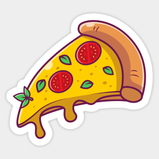 Flying Slice Of Pizza Sticker